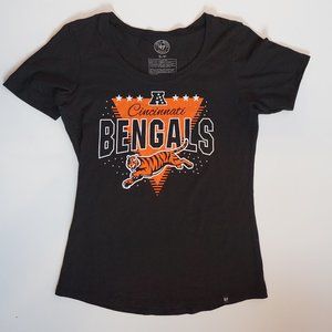 Cincinnati Bengals NFL Women's 47 Brand Black T Shirt Size Small